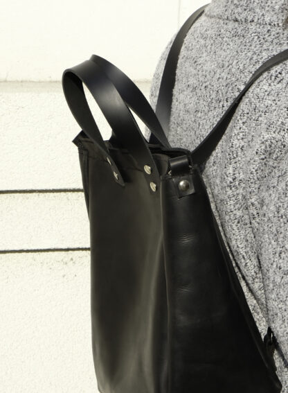 LadaLeather Black leather backpack/bag