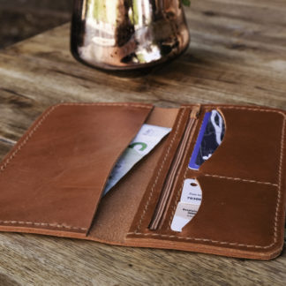 LadaLeather Large flat leather wallet